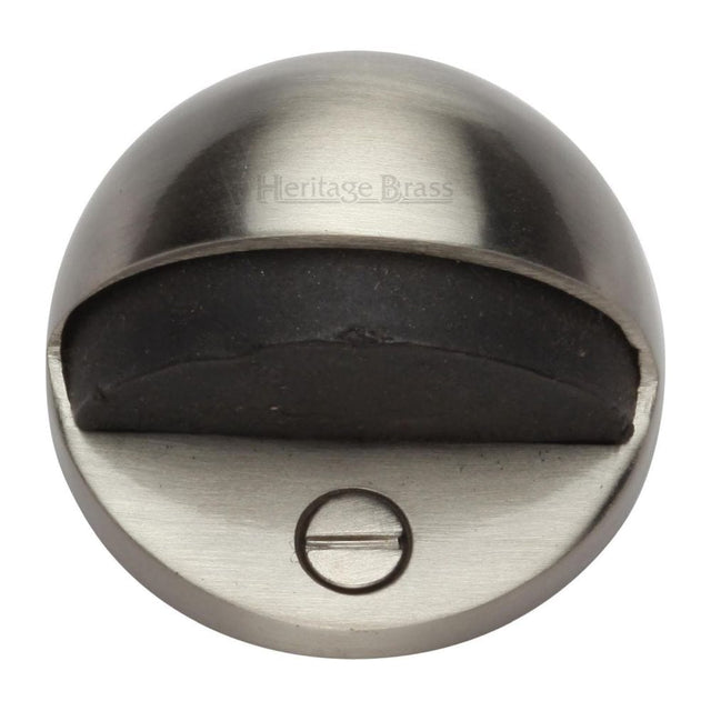 Heritage Brass Door Furniture Satin Nickel / Floor Door Stop Heritage Brass - Shielded Door Stop Satin Nickel Finish