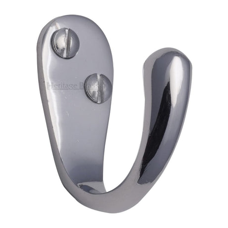 Heritage Brass Accessories Polished Chrome / Single Coat Hooks Heritage Brass - Single Robe Hook Polished Chrome Finish