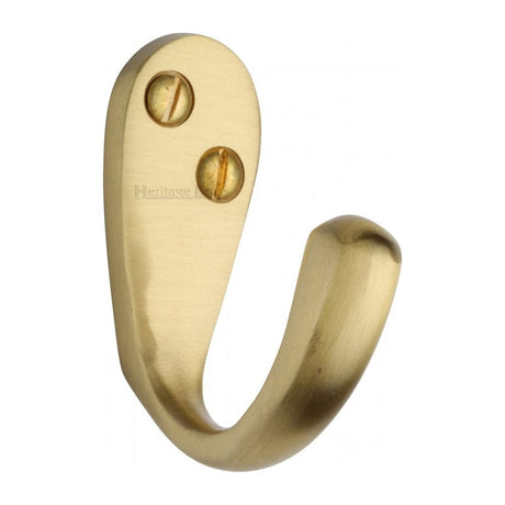 Heritage Brass Accessories Satin Brass / Single Coat Hooks Heritage Brass - Single Robe Hook Satin Brass Finish