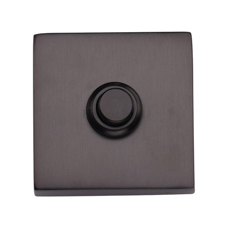Heritage Brass Door Furniture Matt Bronze / Square Bell Push Heritage Brass - Square Bell Push Matt Bronze finish