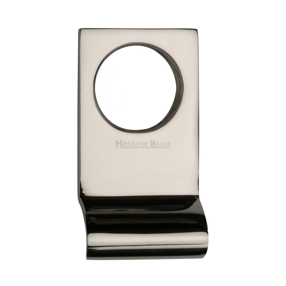 Heritage Brass Door Furniture Polished Nickel / Rim Profile Cylinder Pulls Heritage Brass - Square Cylinder Pull Polished Nickel Finish