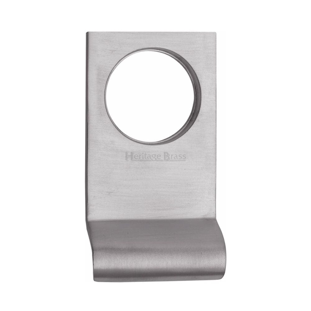 Heritage Brass Door Furniture Satin Chrome / Rim Profile Cylinder Pulls Heritage Brass - Square Cylinder Pull Satin Chrome Finish