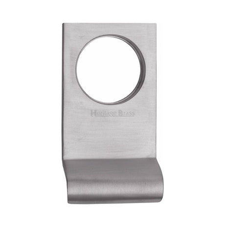 Heritage Brass Door Furniture Satin Chrome / Rim Profile Cylinder Pulls Heritage Brass - Square Cylinder Pull Satin Chrome Finish