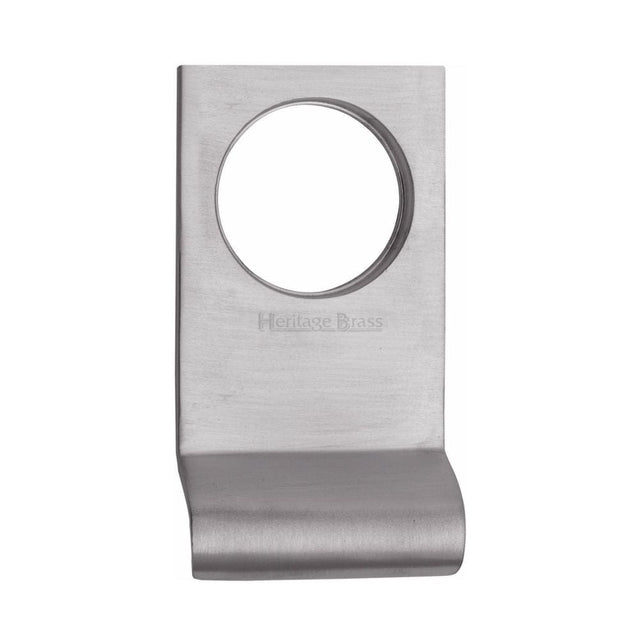 Heritage Brass Door Furniture Satin Chrome / Rim Profile Cylinder Pulls Heritage Brass - Square Cylinder Pull Satin Chrome Finish