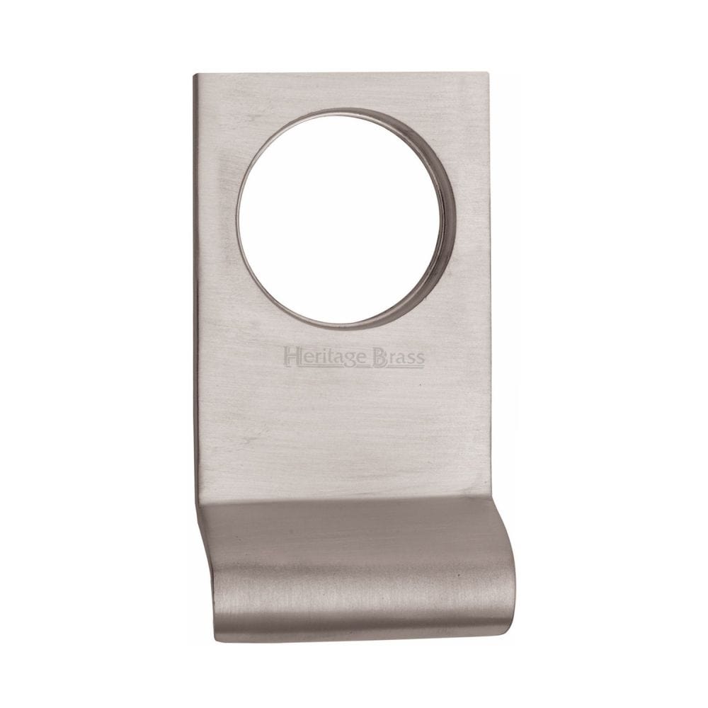Heritage Brass Door Furniture Satin Nickel / Rim Profile Cylinder Pulls Heritage Brass - Square Cylinder Pull Satin Nickel Finish