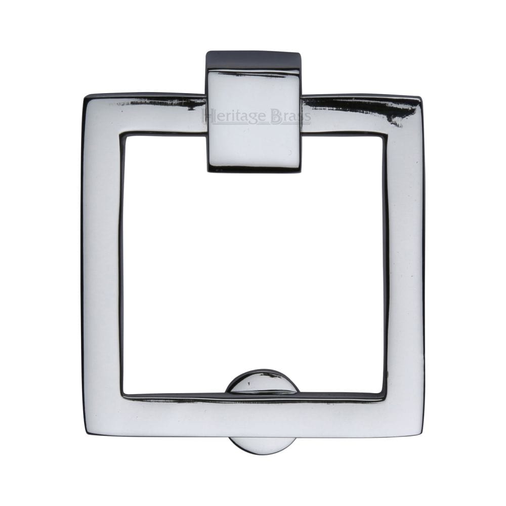 Heritage Brass Cabinet Hardware Polished Chrome / Cabinet Drop Pulls Heritage Brass - Square Drop Pull Polished Chrome Finish