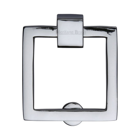 Heritage Brass Cabinet Hardware Polished Chrome / Cabinet Drop Pulls Heritage Brass - Square Drop Pull Polished Chrome Finish