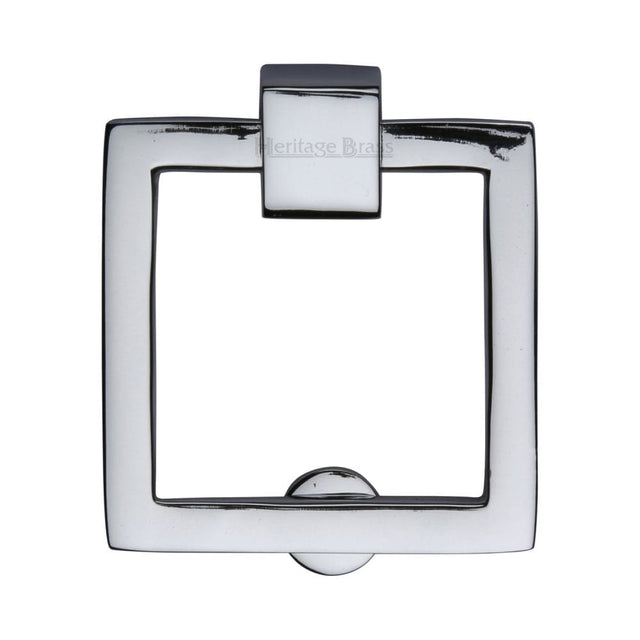 Heritage Brass Cabinet Hardware Polished Chrome / Cabinet Drop Pulls Heritage Brass - Square Drop Pull Polished Chrome Finish