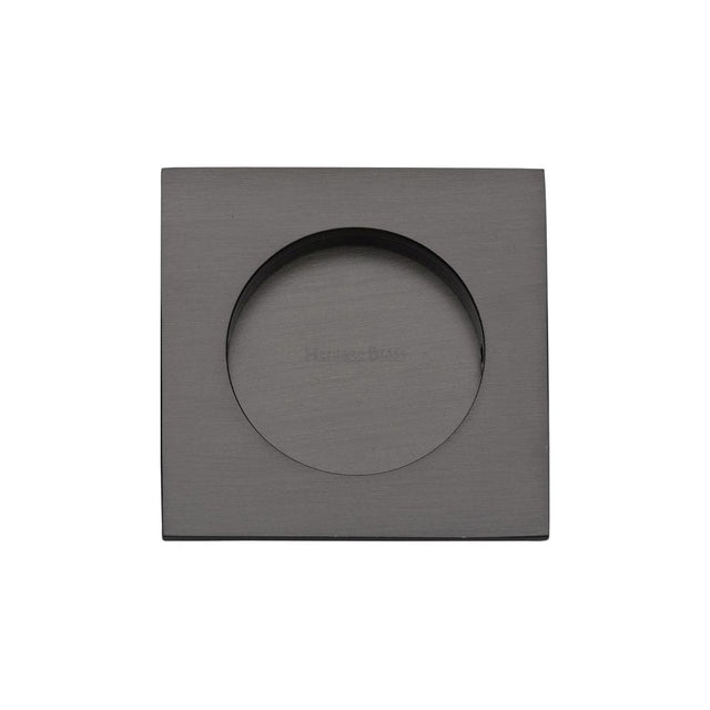 Heritage Brass Door Furniture Matt Bronze / Flush Handle / Square Heritage Brass - Square Flush Pull 63 x 63mm Matt Bronze Finish