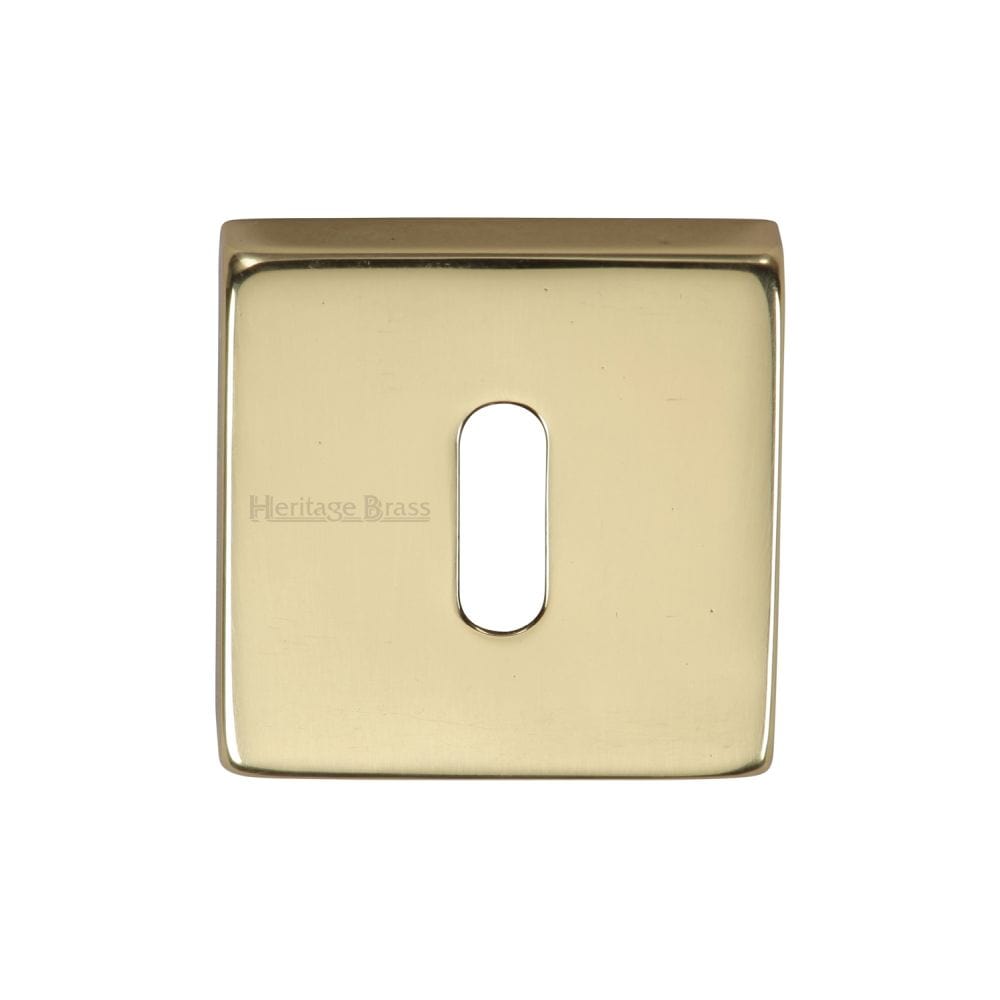 Heritage Brass Door Furniture Polished Brass / Mortice Key Profile Escutcheons Heritage Brass - Square Key Escutcheon Polished Brass Finish