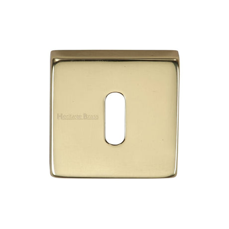 Heritage Brass Door Furniture Polished Brass / Mortice Key Profile Escutcheons Heritage Brass - Square Key Escutcheon Polished Brass Finish