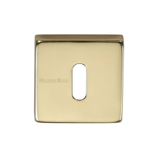 Heritage Brass Door Furniture Polished Brass / Mortice Key Profile Escutcheons Heritage Brass - Square Key Escutcheon Polished Brass Finish