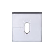 Heritage Brass Door Furniture Polished Chrome / Mortice Key Profile Escutcheons Heritage Brass - Square Key Escutcheon Polished Chrome Finish