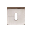 Heritage Brass Door Furniture Satin Nickel / Mortice Key Profile Escutcheons Heritage Brass - Square Key Escutcheon Satin Nickel Finish