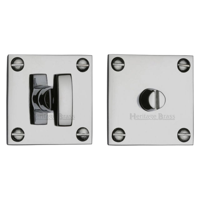 Heritage Brass Door Furniture Polished Chrome / No Heritage Brass - Square Low profile Thumbturn & Emergency Release Polished Chrome Fi