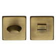 Heritage Brass Door Furniture Antique Brass / No Heritage Brass - Square Thumbturn & Emergency Release Antique Brass Finish