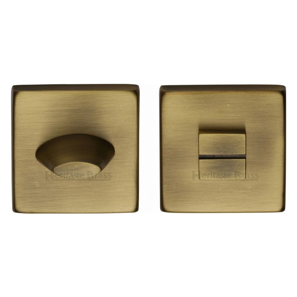 Heritage Brass Door Furniture Antique Brass / No Heritage Brass - Square Thumbturn & Emergency Release Antique Brass Finish