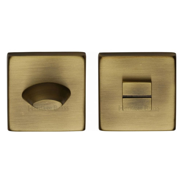 Heritage Brass Door Furniture Antique Brass / No Heritage Brass - Square Thumbturn & Emergency Release Antique Brass Finish