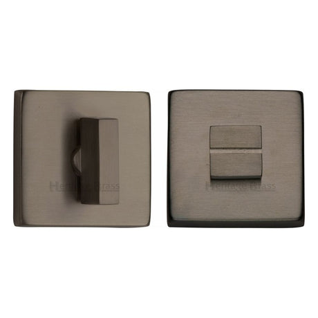 Heritage Brass Door Furniture Matt Bronze / No Heritage Brass - Square Thumbturn & Emergency Release Matt Bronze Finish