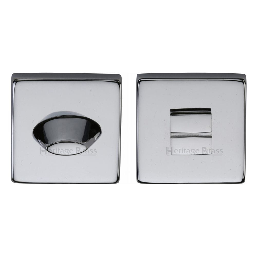 Heritage Brass Door Furniture Polished Chrome / No Heritage Brass - Square Thumbturn & Emergency Release Polished Chrome Finish