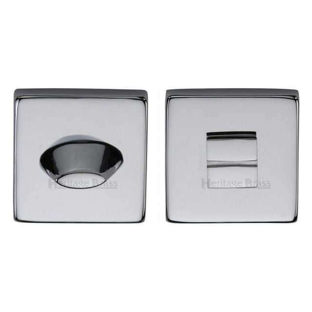 Heritage Brass Door Furniture Polished Chrome / No Heritage Brass - Square Thumbturn & Emergency Release Polished Chrome Finish