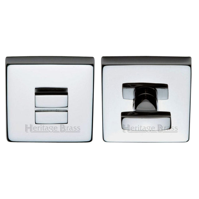 Heritage Brass Door Furniture Polished Chrome / No Heritage Brass - Square Thumbturn & Emergency Release Polished Chrome Finish
