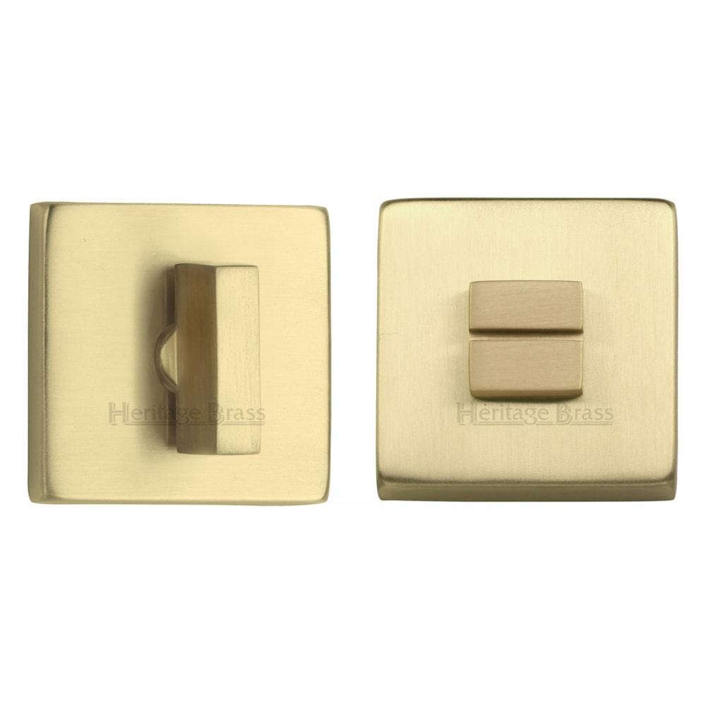 Heritage Brass Door Furniture Satin Brass / No Heritage Brass - Square Thumbturn & Emergency Release Satin Brass Finish