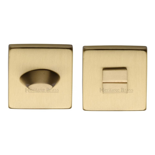 Heritage Brass Door Furniture Satin Brass / No Heritage Brass - Square Thumbturn & Emergency Release Satin Brass Finish