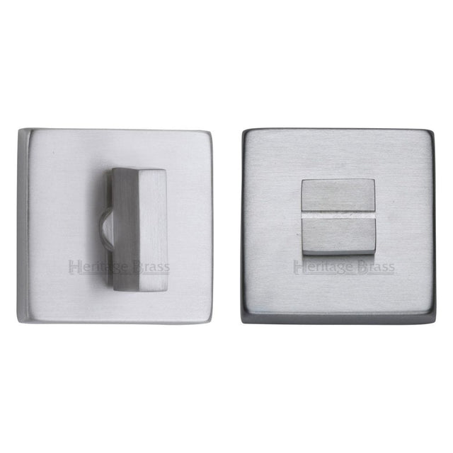 Heritage Brass Door Furniture Satin Chrome / No Heritage Brass - Square Thumbturn & Emergency Release Satin Chrome Finish