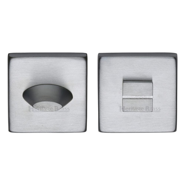 Heritage Brass Door Furniture Satin Chrome / No Heritage Brass - Square Thumbturn & Emergency Release Satin Chrome Finish
