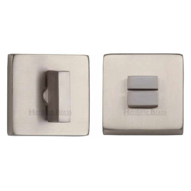 Heritage Brass Door Furniture Satin Nickel / No Heritage Brass - Square Thumbturn & Emergency Release Satin Nickel Finish