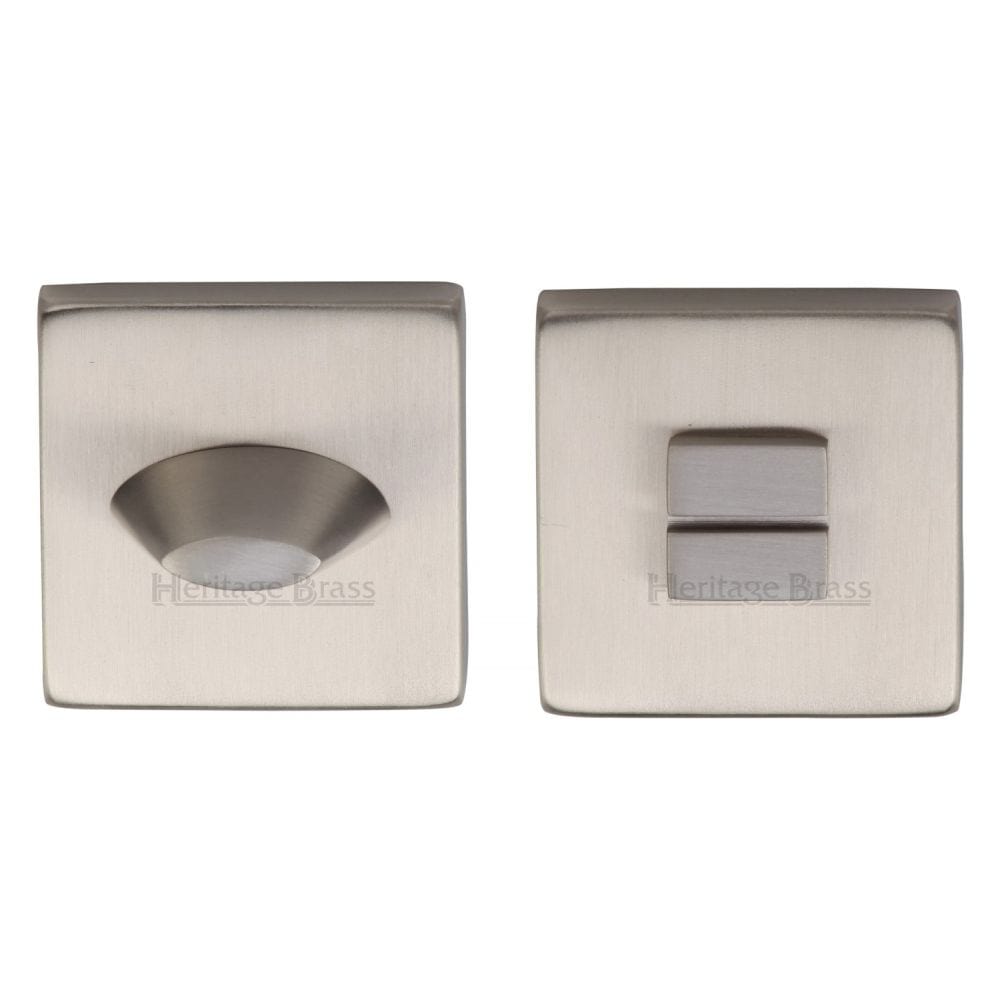 Heritage Brass Door Furniture Satin Nickel / No Heritage Brass - Square Thumbturn & Emergency Release Satin Nickel Finish