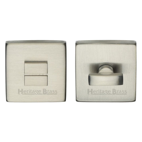 Heritage Brass Door Furniture Satin Nickel / No Heritage Brass - Square Thumbturn & Emergency Release Satin Nickel Finish