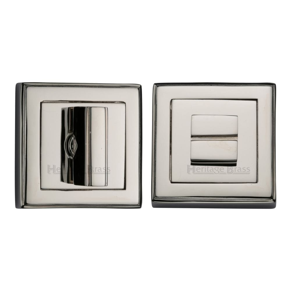 Heritage Brass Door Furniture Polished Nickel / No Heritage Brass - Square Thumbturn & Emergency Release with stepped edge Polished Nic