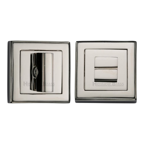 Heritage Brass Door Furniture Polished Nickel / No Heritage Brass - Square Thumbturn & Emergency Release with stepped edge Polished Nic