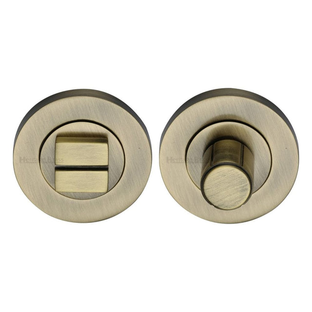 Heritage Brass Door Furniture Antique Brass / No Heritage Brass - Thumbturn & Emergency Release Antique Brass Finish
