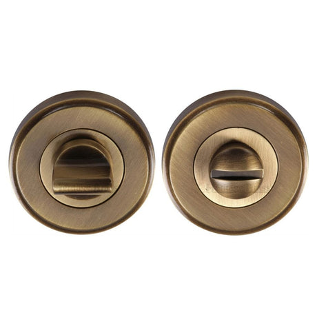 Heritage Brass Door Furniture Antique Brass / No Heritage Brass - Thumbturn & Emergency Release Antique Brass Finish