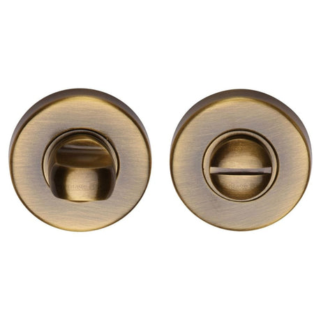 Heritage Brass Door Furniture Antique Brass / No Heritage Brass - Thumbturn & Emergency Release Antique Brass Finish