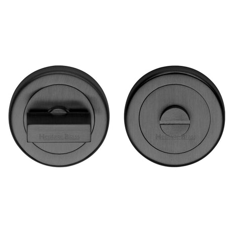 Heritage Brass Door Furniture Matt Black / No Heritage Brass - Thumbturn & Emergency Release Matt Black Finish