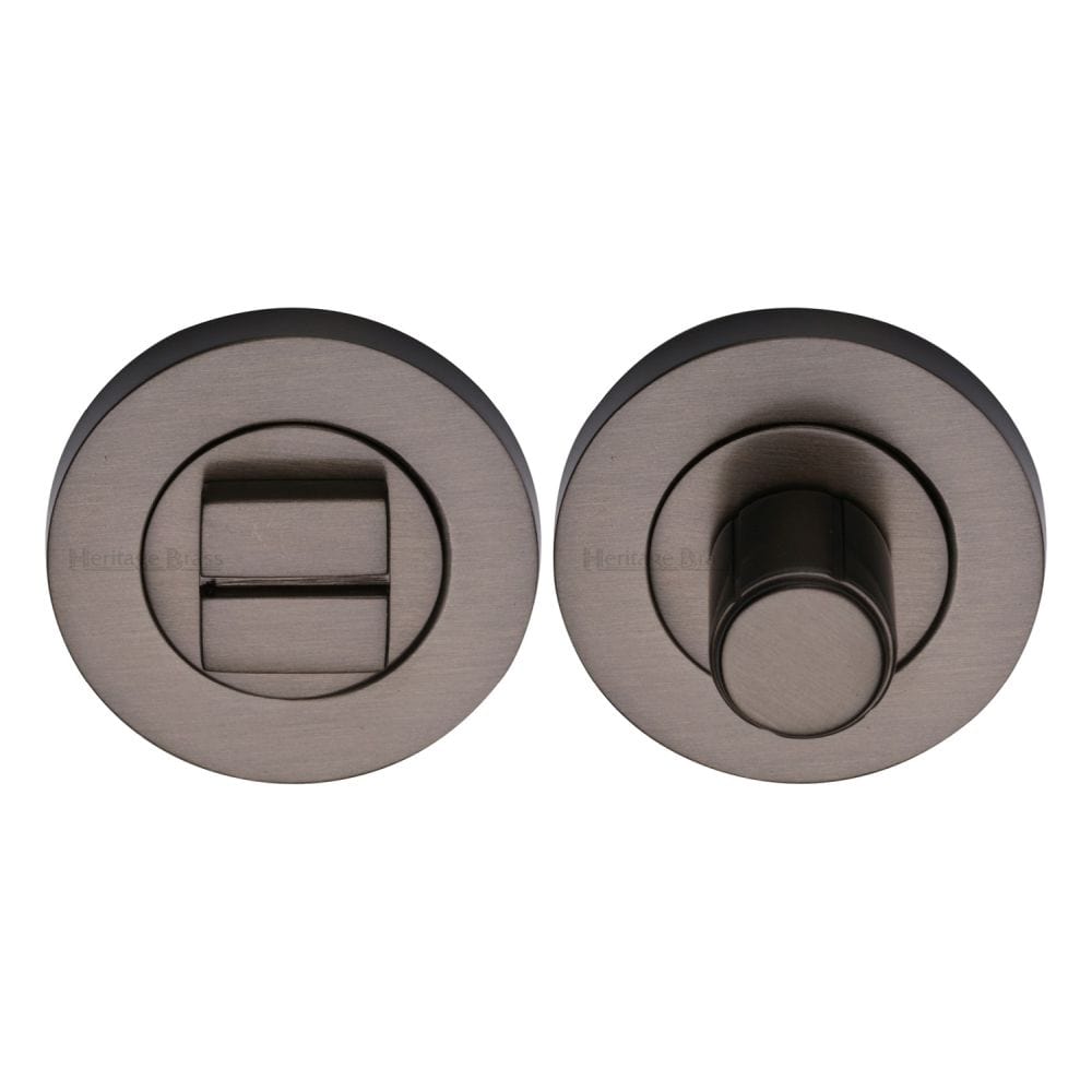 Heritage Brass Door Furniture Matt Bronze / No Heritage Brass - Thumbturn & Emergency Release Matt Bronze Finish