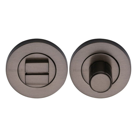 Heritage Brass Door Furniture Matt Bronze / No Heritage Brass - Thumbturn & Emergency Release Matt Bronze Finish
