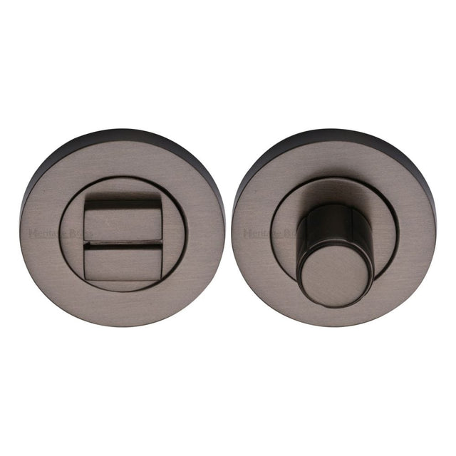 Heritage Brass Door Furniture Matt Bronze / No Heritage Brass - Thumbturn & Emergency Release Matt Bronze Finish