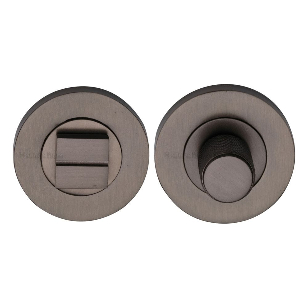 Heritage Brass Door Furniture Matt Bronze / No Heritage Brass - Thumbturn & Emergency Release Matt Bronze Finish