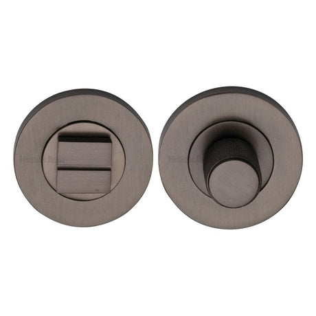 Heritage Brass Door Furniture Matt Bronze / No Heritage Brass - Thumbturn & Emergency Release Matt Bronze Finish