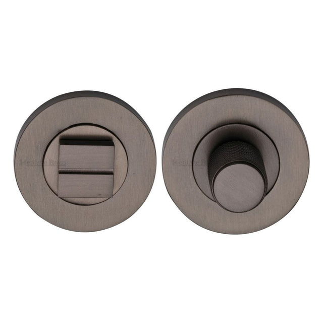 Heritage Brass Door Furniture Matt Bronze / No Heritage Brass - Thumbturn & Emergency Release Matt Bronze Finish