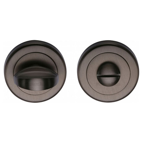 Heritage Brass Door Furniture Matt Bronze / No Heritage Brass - Thumbturn & Emergency Release Matt Bronze Finish