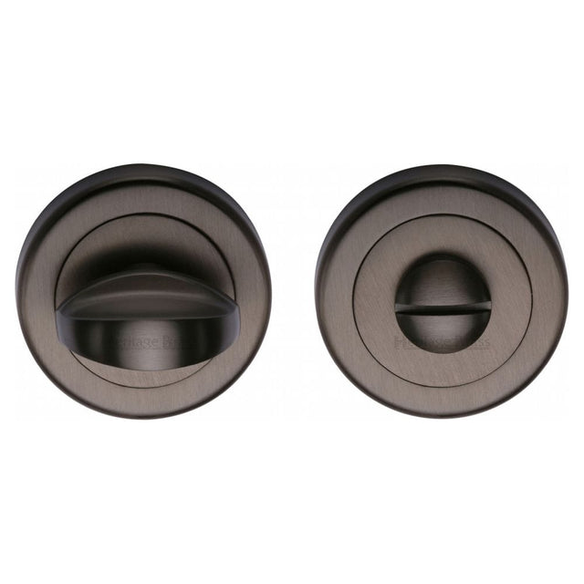 Heritage Brass Door Furniture Matt Bronze / No Heritage Brass - Thumbturn & Emergency Release Matt Bronze Finish