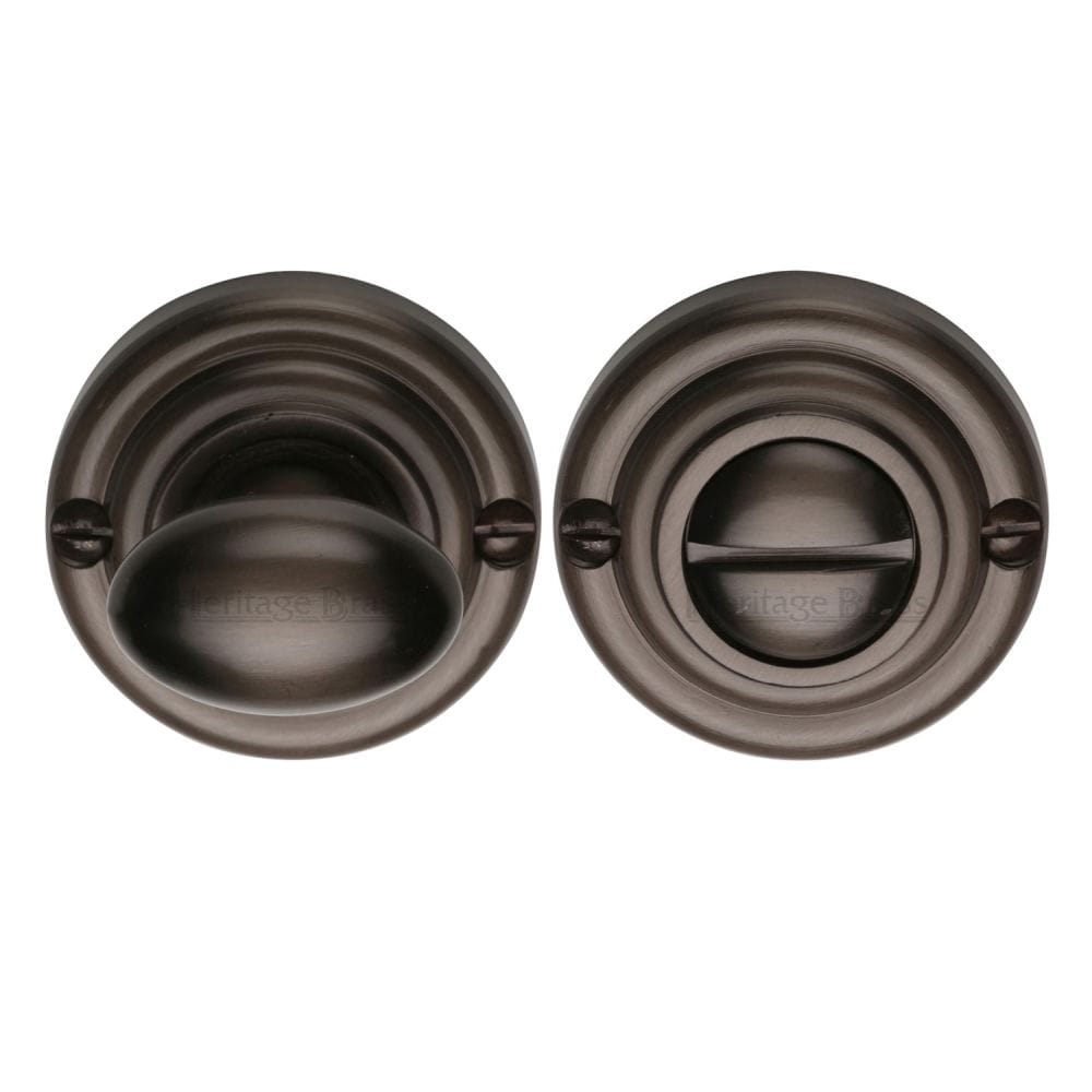 Heritage Brass Door Furniture Matt Bronze / No Heritage Brass - Thumbturn & Emergency Release Matt Bronze Finish