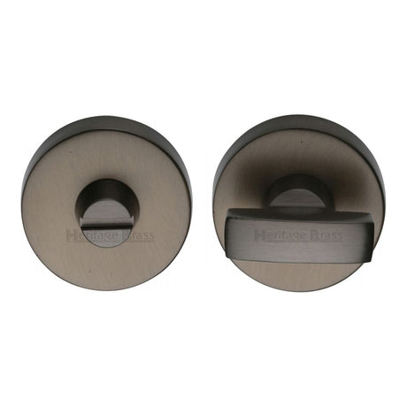Heritage Brass Door Furniture Matt Bronze / No Heritage Brass - Thumbturn & Emergency Release Matt Bronze Finish