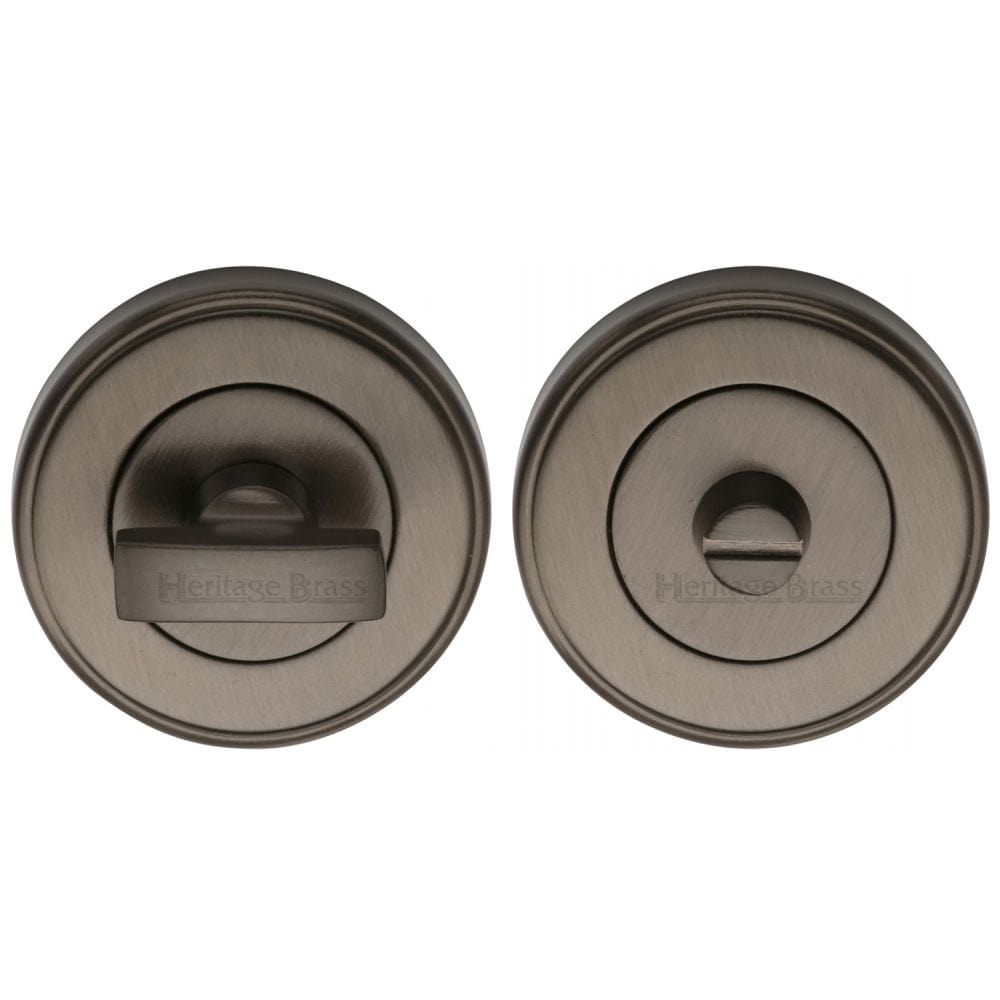 Heritage Brass Door Furniture Matt Bronze / No Heritage Brass - Thumbturn & Emergency Release Matt Bronze Finish